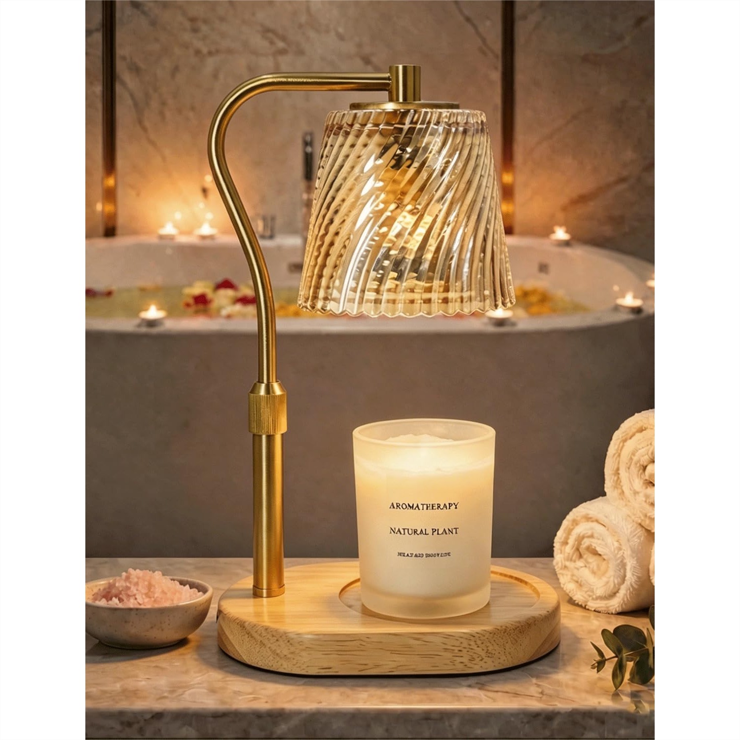 Home Bathroom Decor - Candle Warmer Lamp for Bathroom, Dimmable
