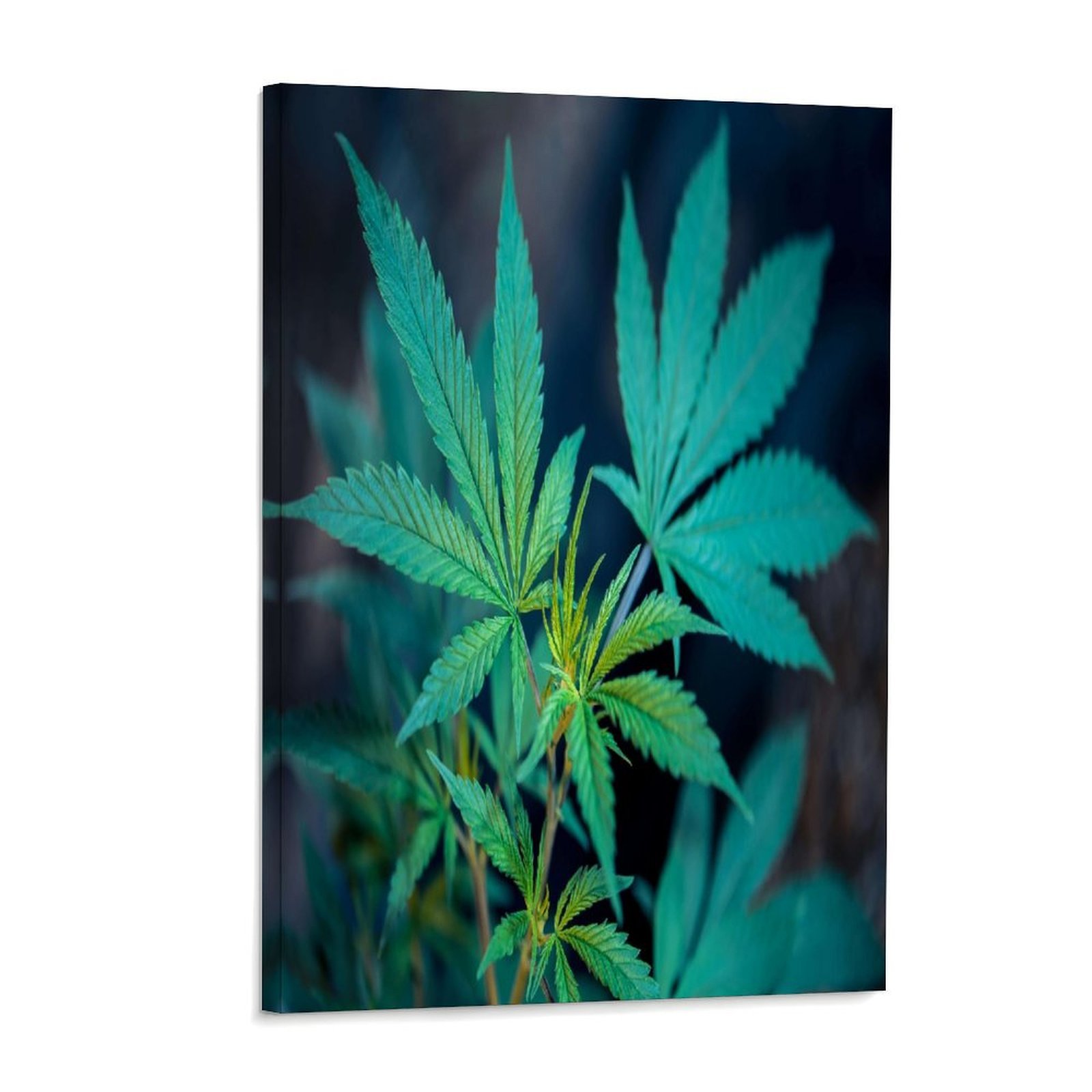 Home Bathroom Painting Ideas - Botanical Green Leaf Poster Aesthetic Plant