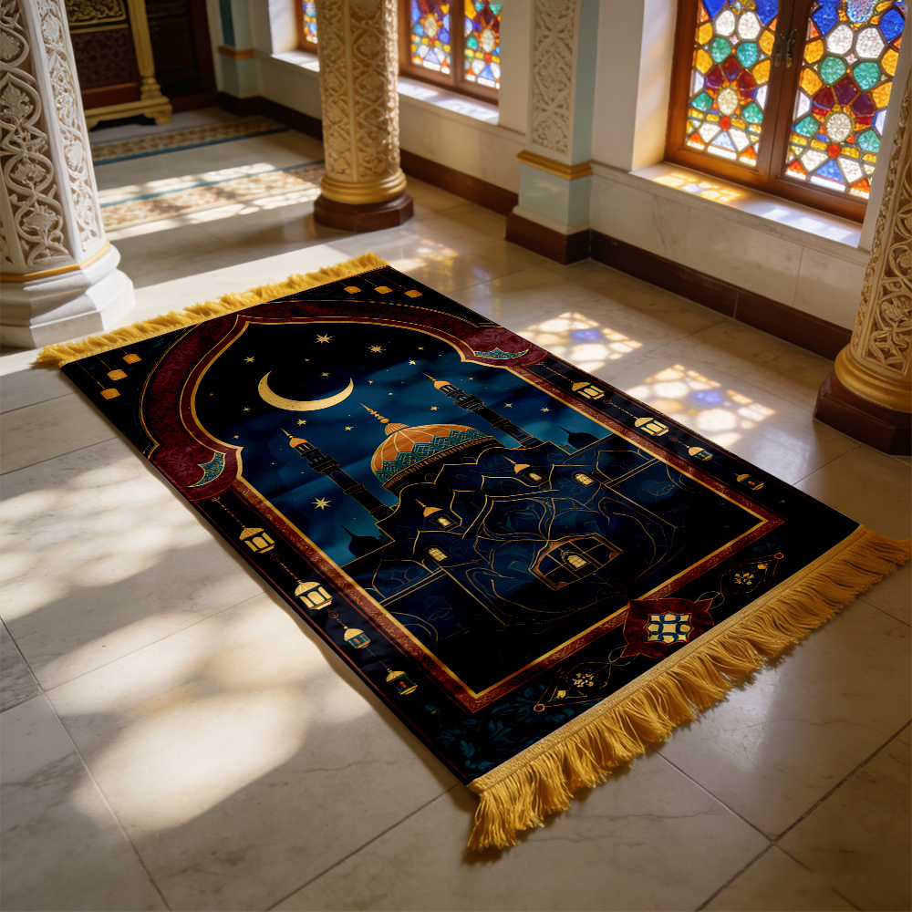 Home Bathroom Door Design - VIKAMA Cartoon Luxury Mosque Night Design