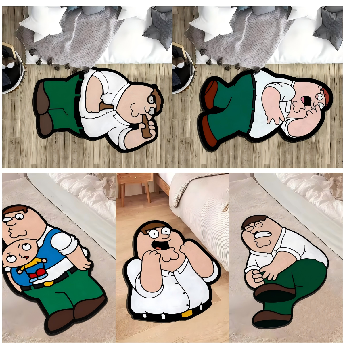Home Bathroom Door Design - VIKAMA Fun Cartoon Character Design Carpet