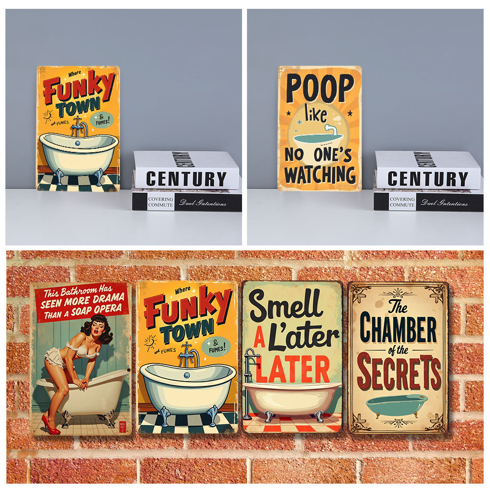 Funny Bathroom Rules Vintage M - Home Bathroom Decor Ideas 리뷰 및 가격