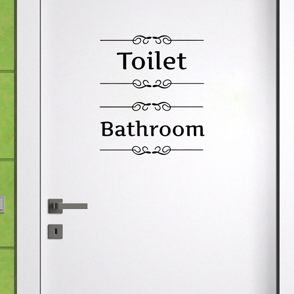 4Pcs Bathroom Wall Stickers To - Home Bathroom Door Design 리뷰 및 가격
