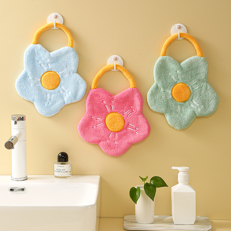 Cartoon Flower Hand Towel Soft - Home Bathroom Sink 리뷰 및 가격