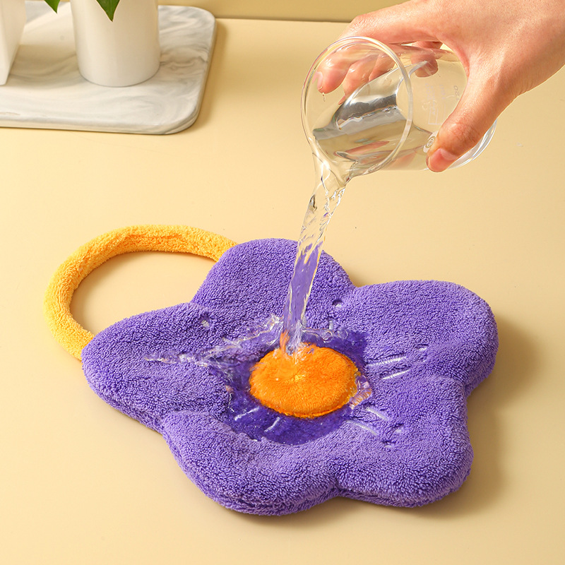 Cartoon Flower Hand Towel Soft - Home Bathroom Sink 리뷰 및 가격