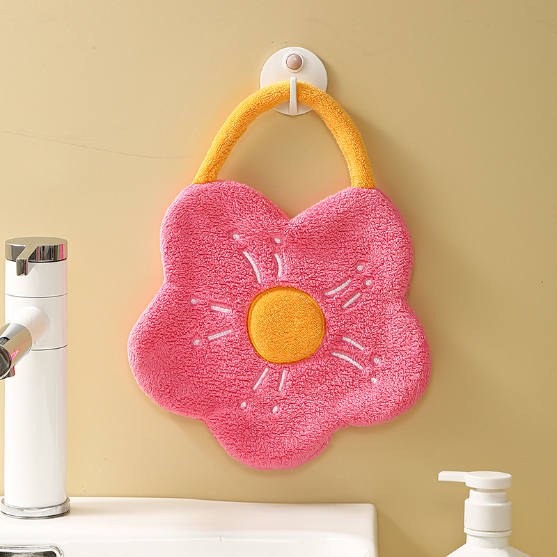 Cartoon Flower Hand Towel Soft - Home Bathroom Sink 리뷰 및 가격