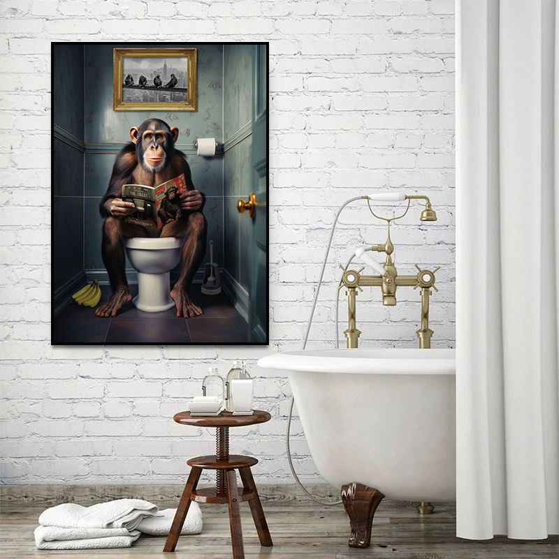 Modern Animals On The Toilet P - Home Bathroom Toilet 리뷰 및 가격