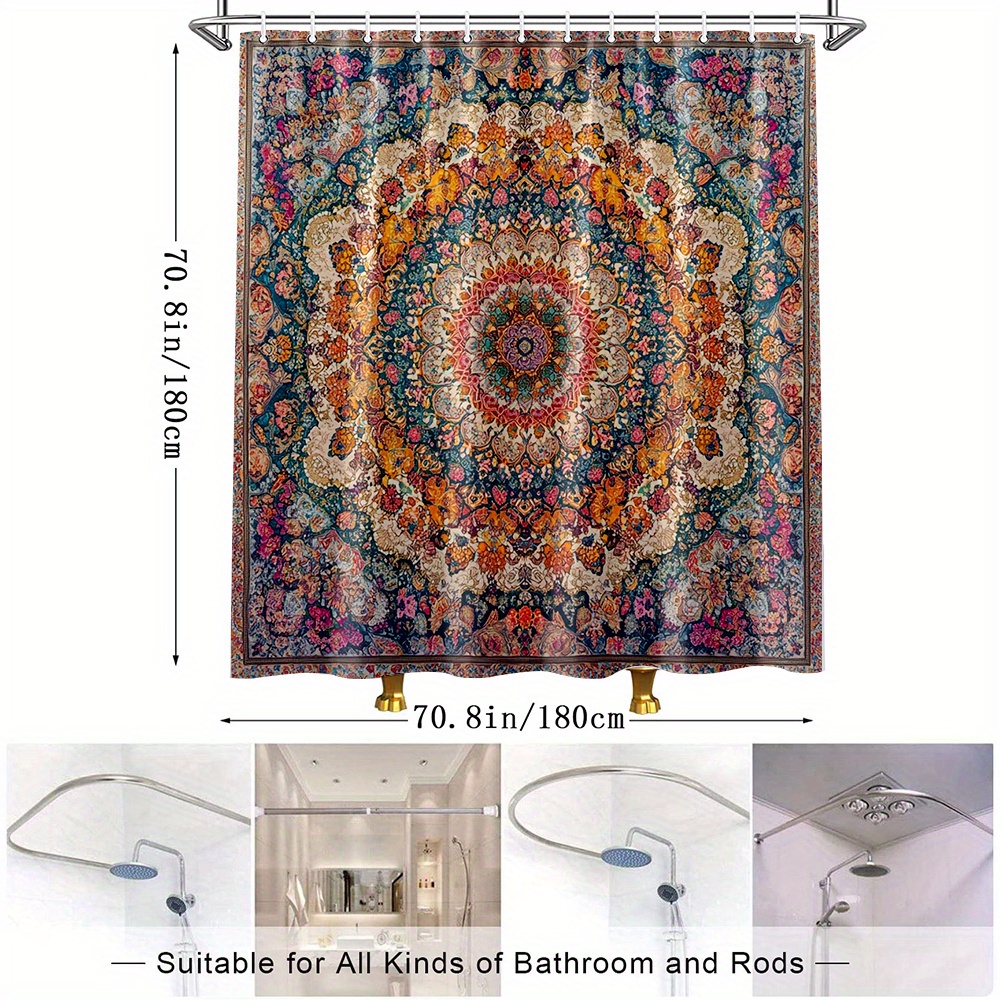 Shower Curtain Multi Sizes 2D  - Home Bathroom Partition 리뷰 및 가격