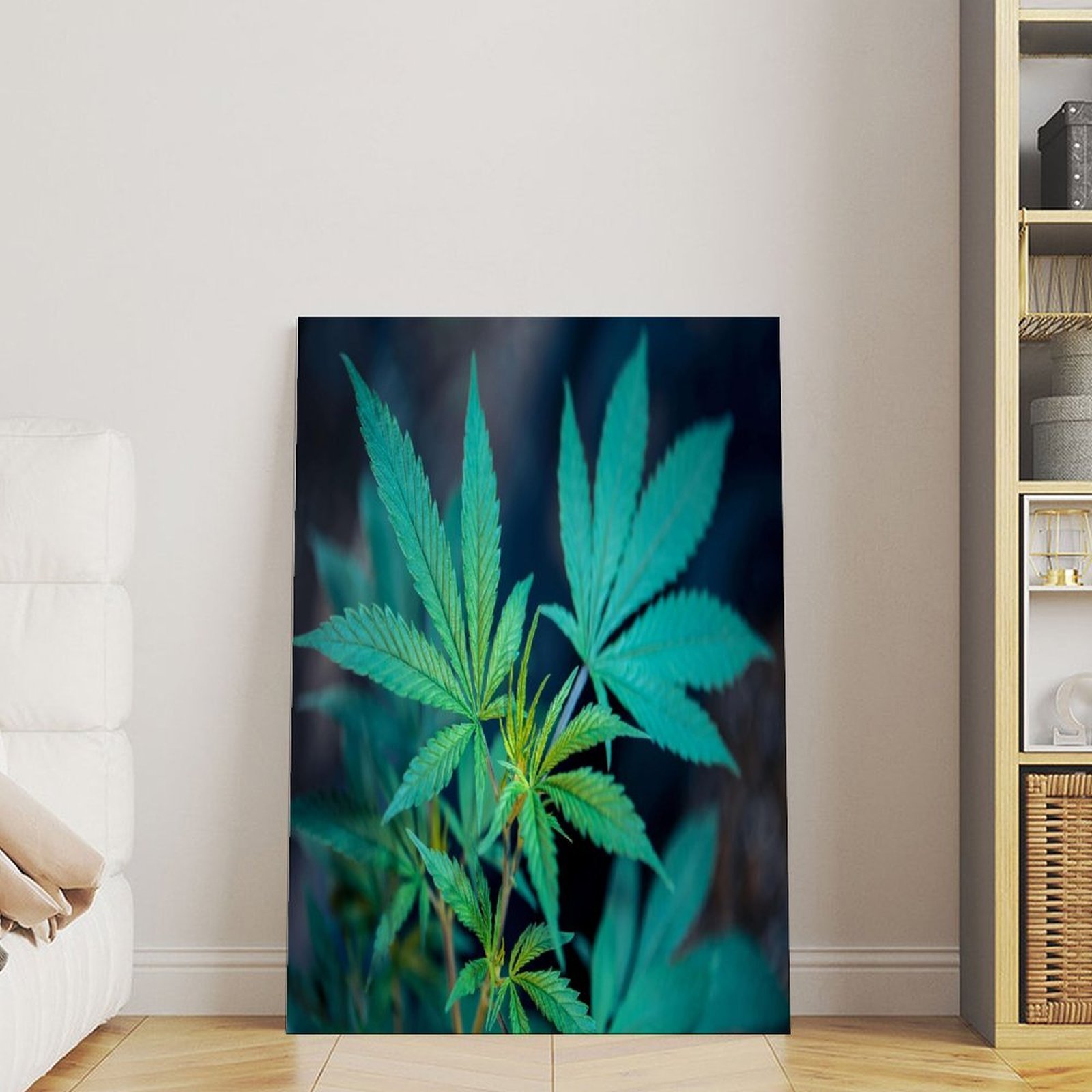 Botanical Green Leaf Poster Ae - Home Bathroom Painting Ideas 리뷰 및 가격