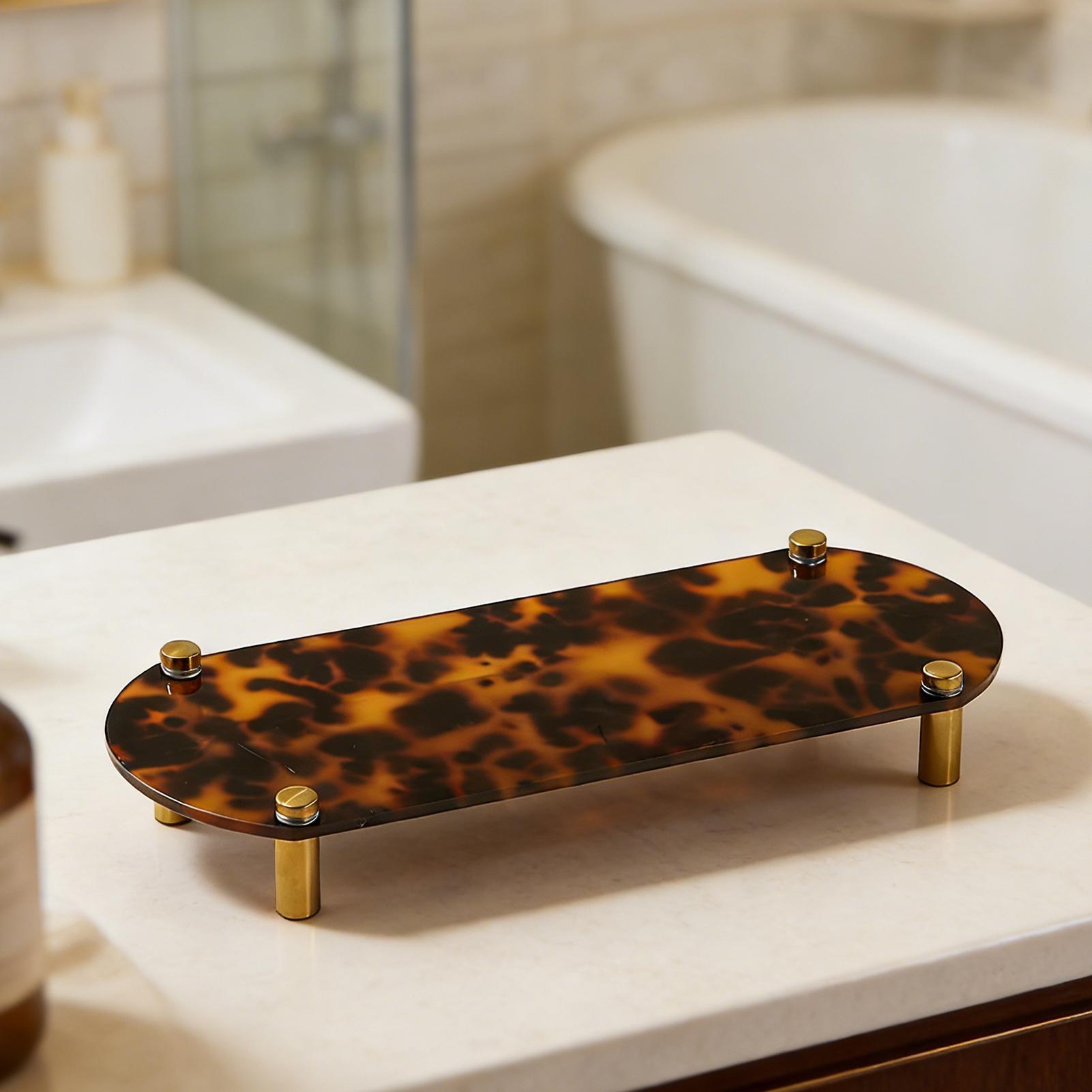 Bathroom Counter Tray Tortoise - Home Bathroom Decor 리뷰 및 가격