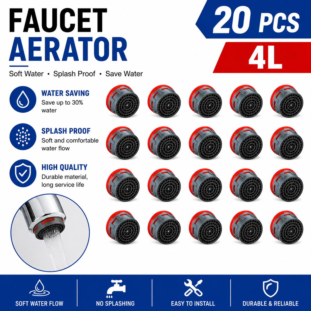 20 Pcs Faucet Aerator,  Flow R - Basin Mixer Tap 리뷰 및 가격