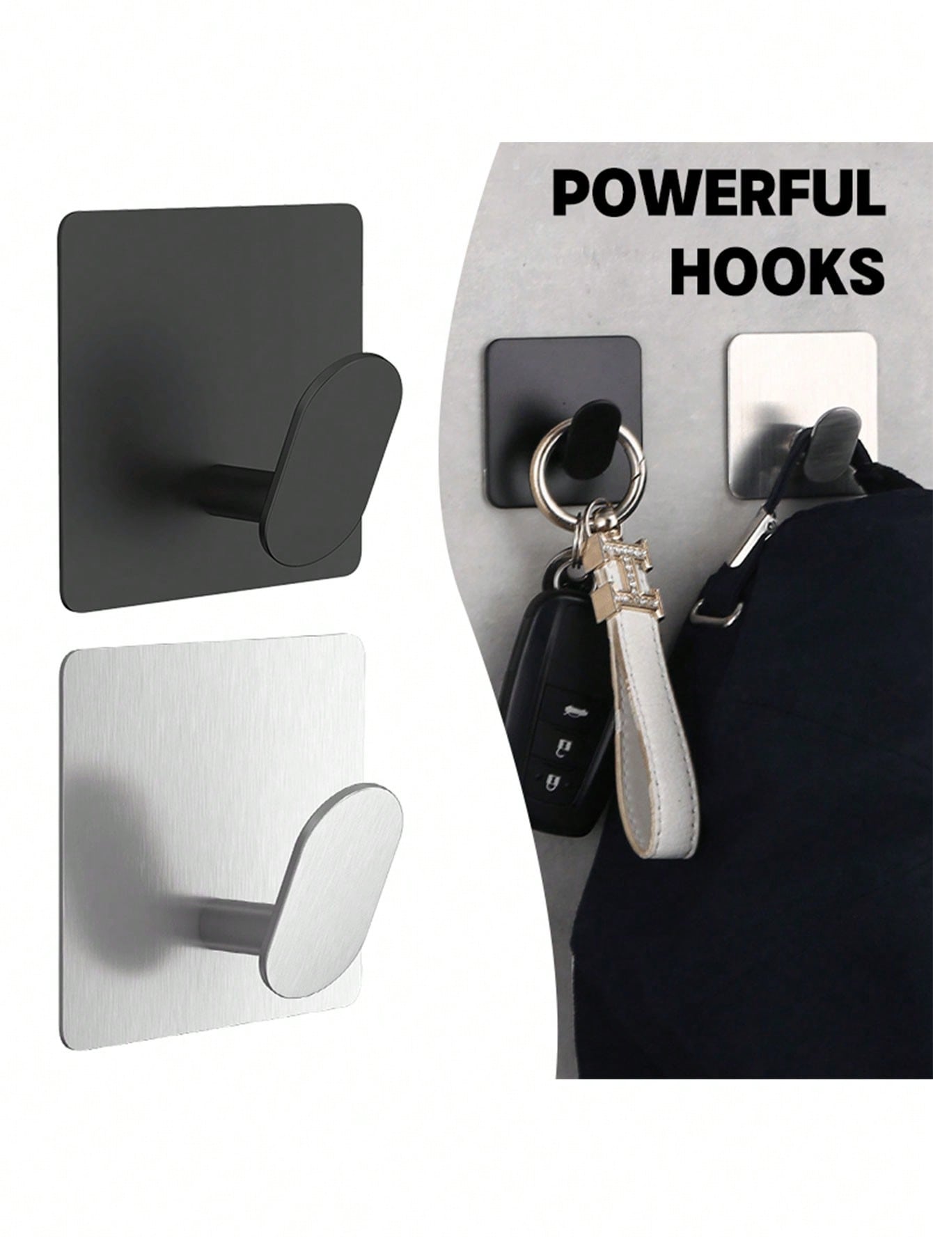 2pcs Adhesive Towel Hooks/Bath - Home Bathroom Decor 리뷰 및 가격
