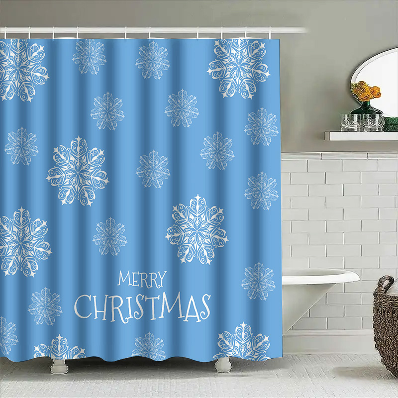 Christmas Shower Curtain Snowf - Home Bathroom Decor Ideas 리뷰 및 가격