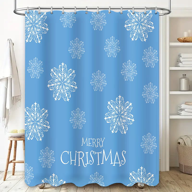 Christmas Shower Curtain Snowf - Home Bathroom Decor Ideas 리뷰 및 가격