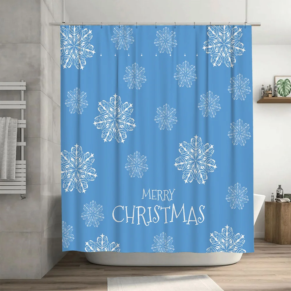 Christmas Shower Curtain Snowf - Home Bathroom Decor Ideas 리뷰 및 가격