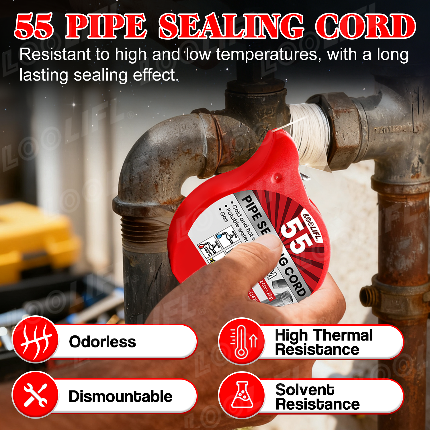 Loolifl 80m Pipe Sealing Cord  - Home Bathroom Plumbing 리뷰 및 가격
