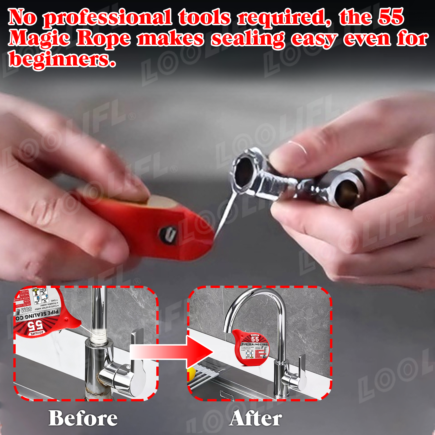 Loolifl 80m Pipe Sealing Cord  - Home Bathroom Plumbing 리뷰 및 가격