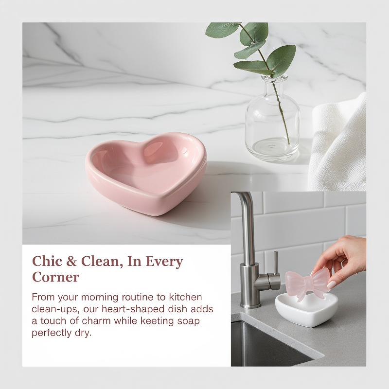 Cute Bow Heart Shaped Ceramic  - Home Bathroom Sink 리뷰 및 가격