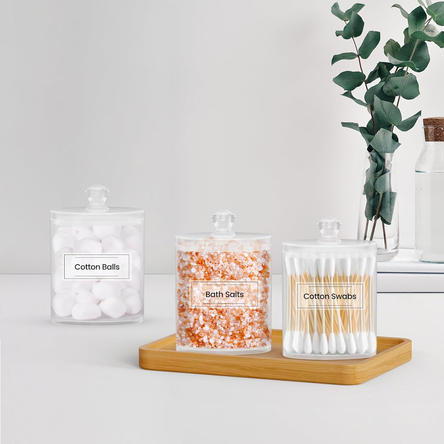Acrylic Qtip Holder 6 Pack wit - Home Bathroom Decor 리뷰 및 가격