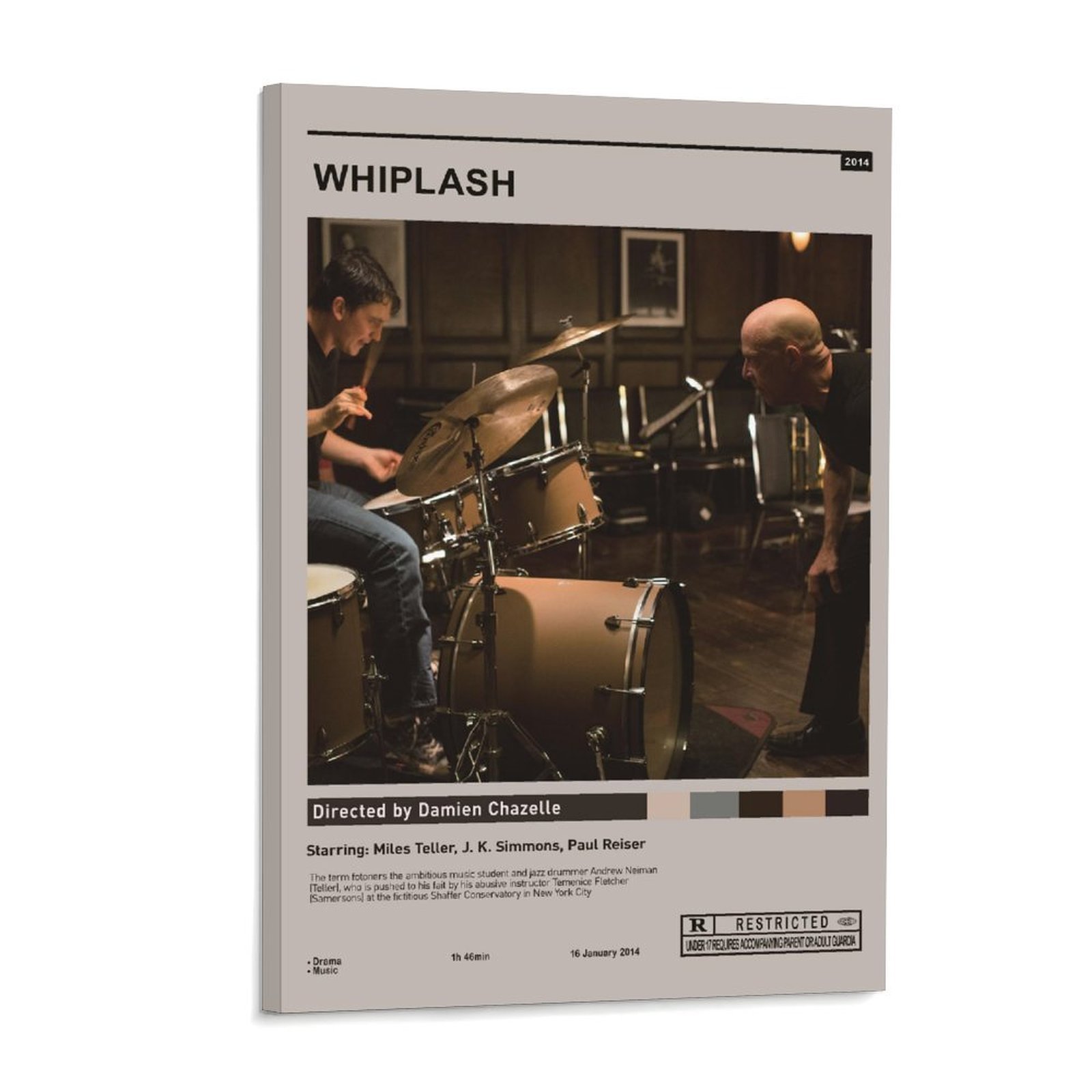 Whiplash Movie Poster Jazz Dru - Home Bathroom Painting Ideas 리뷰 및 가격