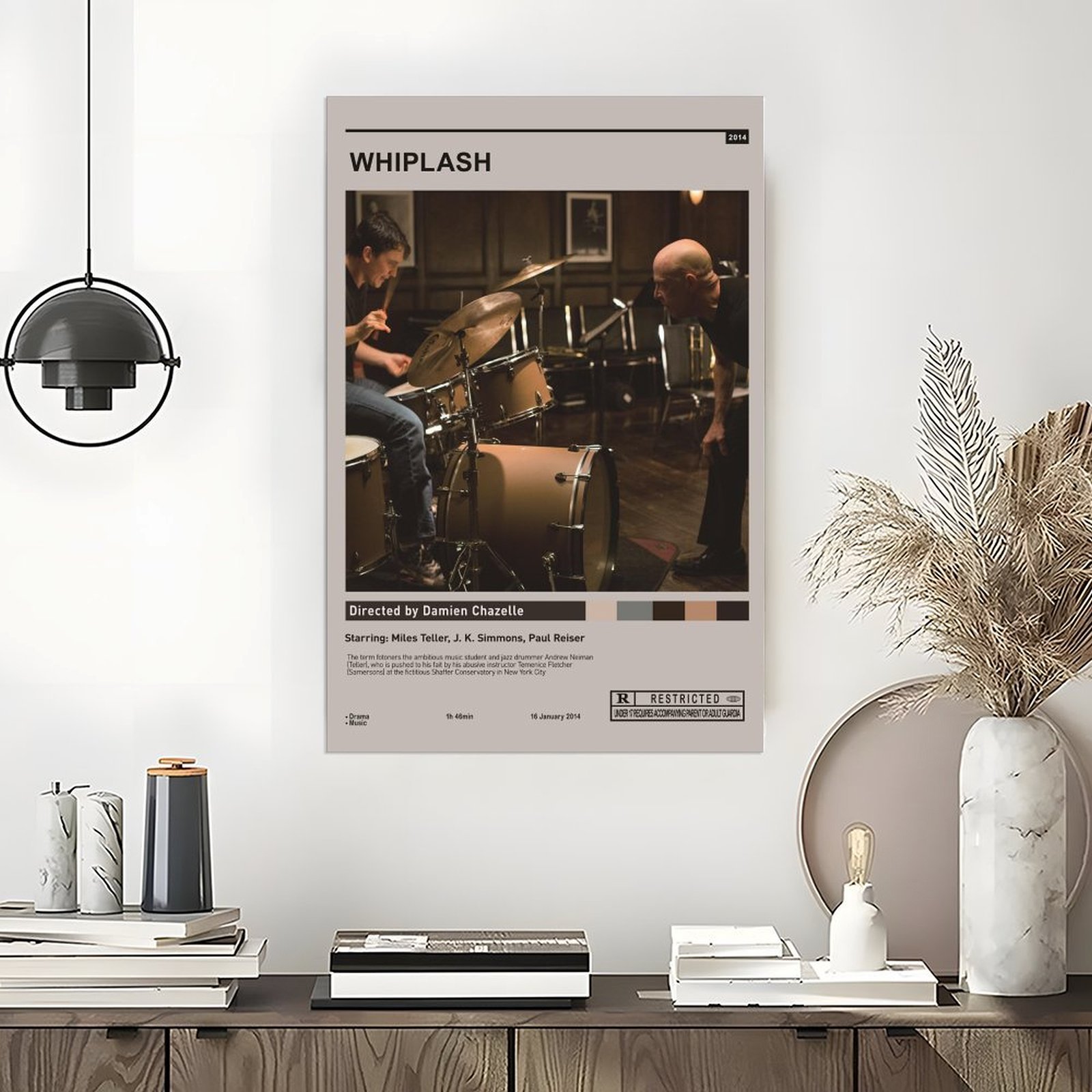 Whiplash Movie Poster Jazz Dru - Home Bathroom Painting Ideas 리뷰 및 가격