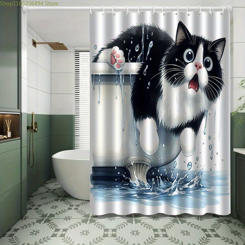 Funny Cat Jumping from Bathtub - Home Bathroom Decor Ideas 리뷰 및 가격