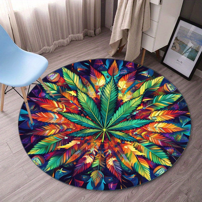 Colorful Feather Mandala Round - Home Bathroom Door Design 리뷰 및 가격
