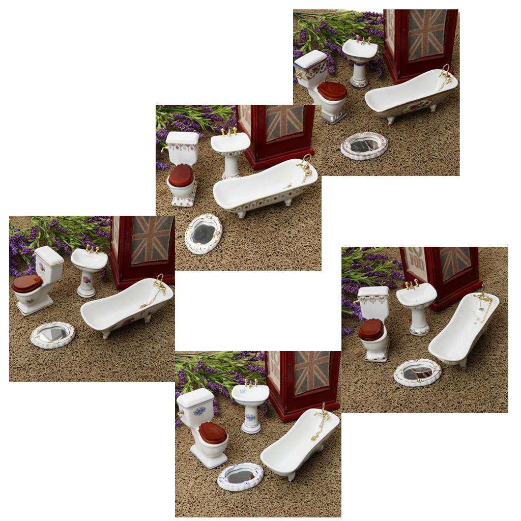 Ceramic Dollhouse Bathroom Set - Home Bathroom Sink 리뷰 및 가격