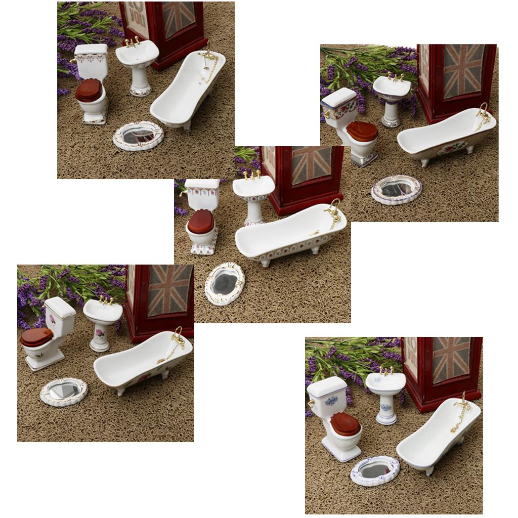 Ceramic Dollhouse Bathroom Set - Home Bathroom Sink 리뷰 및 가격