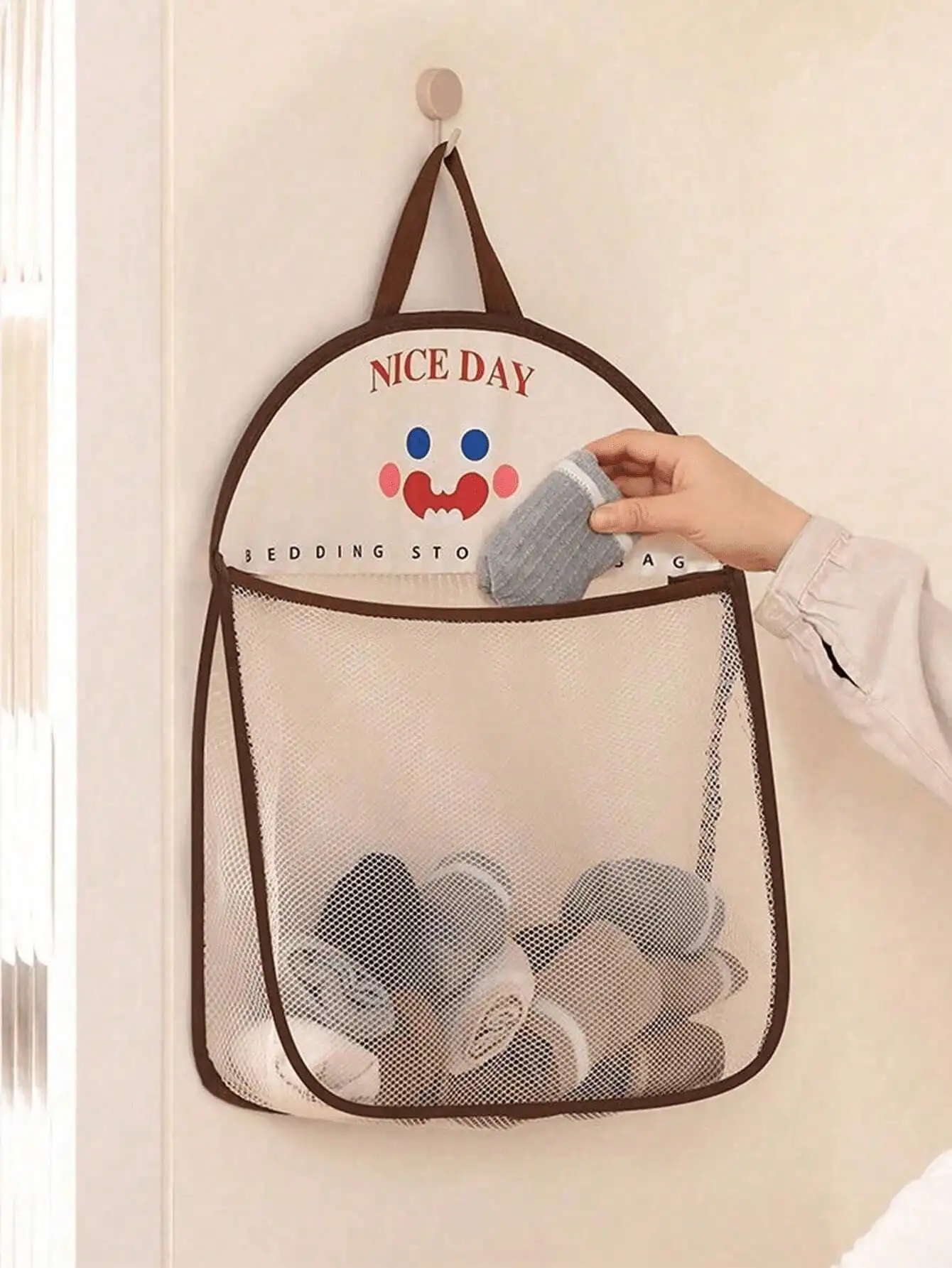 4pcs Hanging Mesh Storage Bags - Home Essentials Bathroom Organizer 리뷰 및 가격