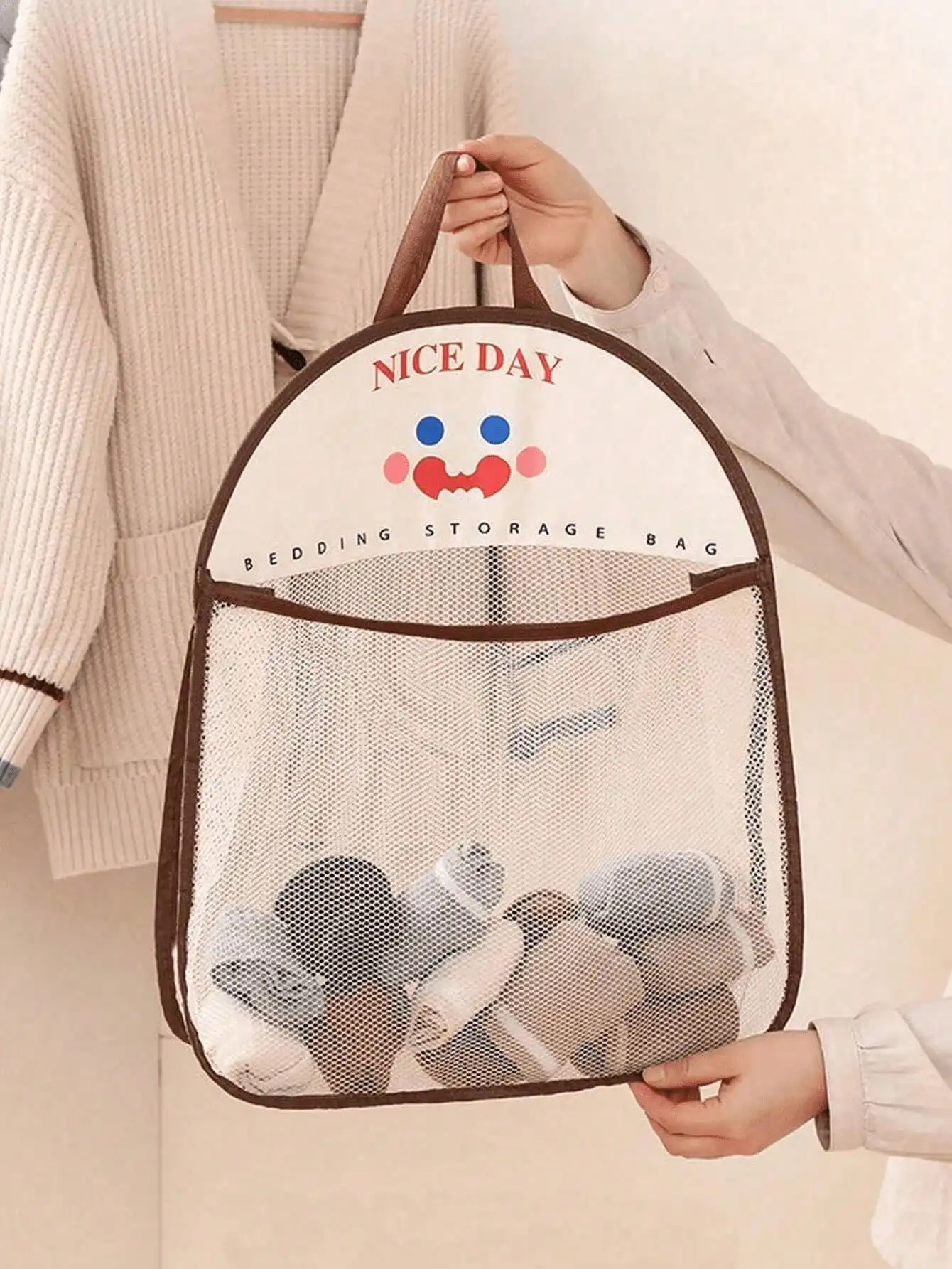4pcs Hanging Mesh Storage Bags - Home Essentials Bathroom Organizer 리뷰 및 가격