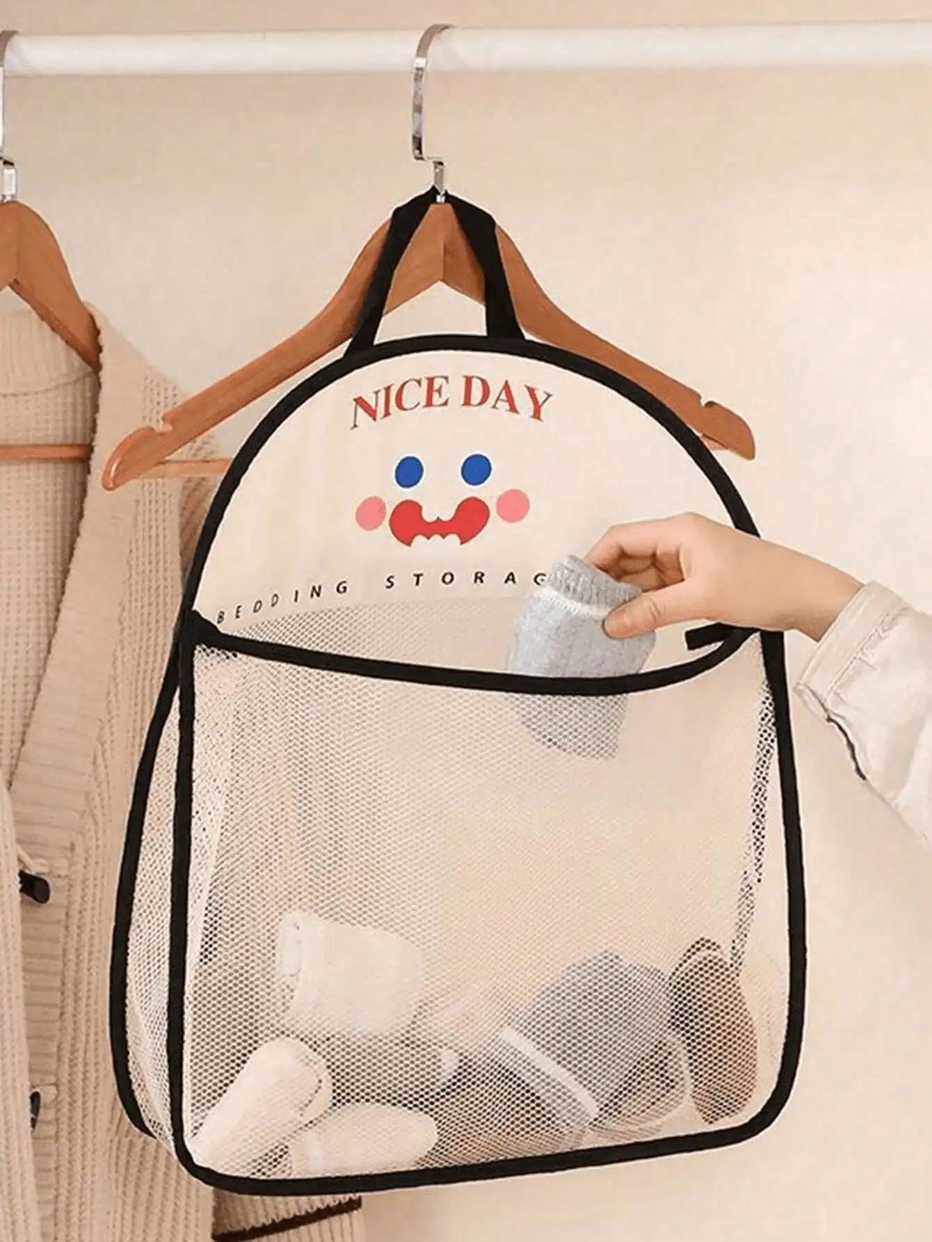 4pcs Hanging Mesh Storage Bags - Home Essentials Bathroom Organizer 리뷰 및 가격