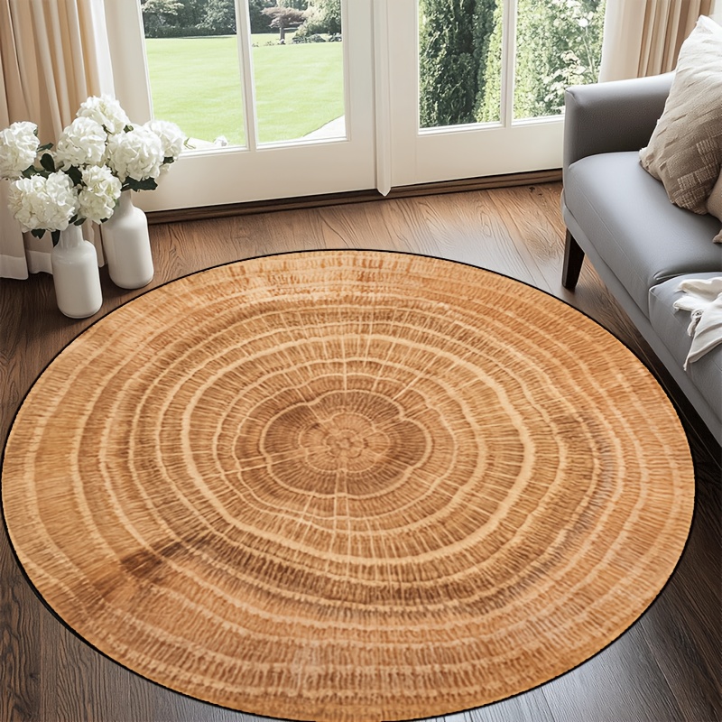 Wood Grain Tree Ring Rug Round - Home Bathroom Door Design 리뷰 및 가격