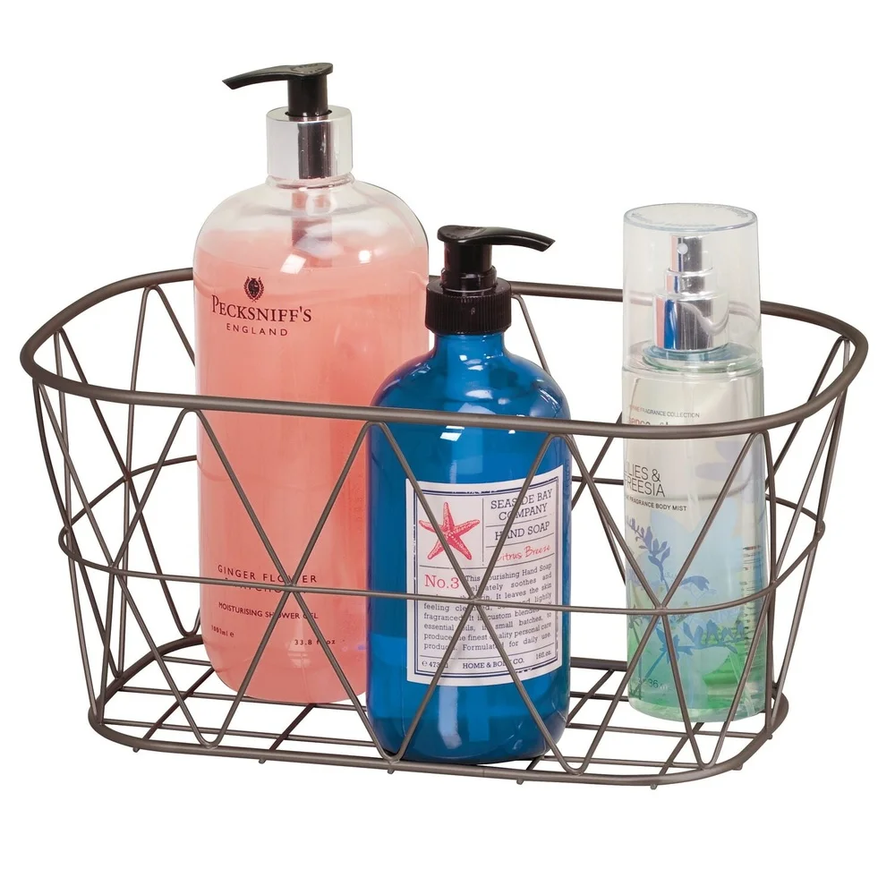 Bronze Steel Wire Storage Bask - Home Essentials Bathroom Organizer 리뷰 및 가격