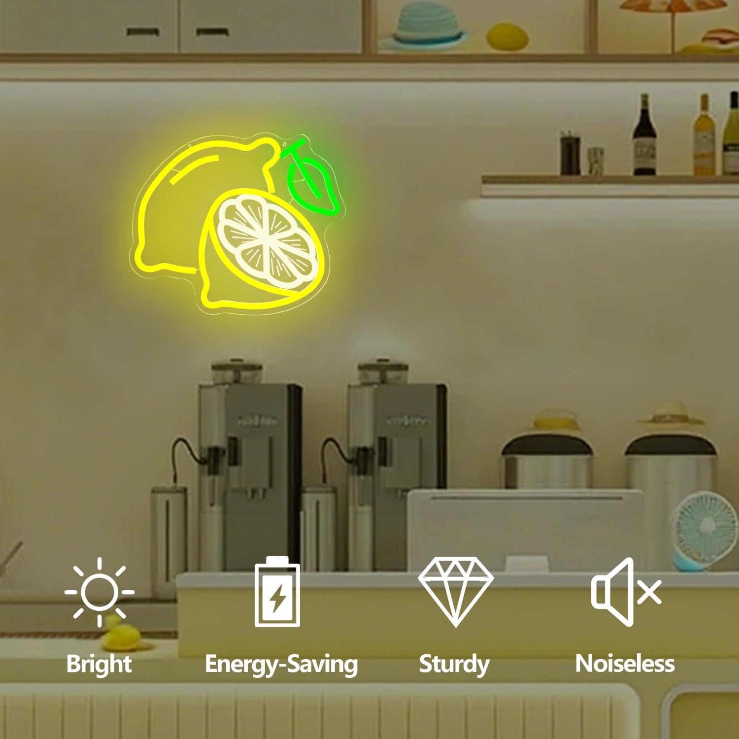 Lemon Neon Sign Dimmable LED L - Home Bathroom Decor 리뷰 및 가격
