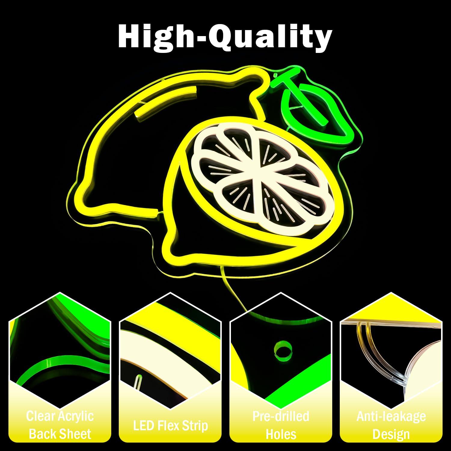 Lemon Neon Sign Dimmable LED L - Home Bathroom Decor 리뷰 및 가격