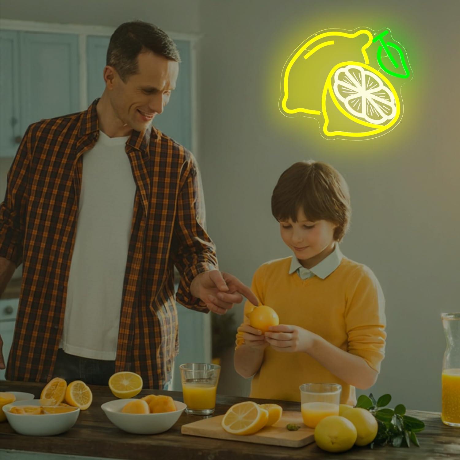 Lemon Neon Sign Dimmable LED L - Home Bathroom Decor 리뷰 및 가격