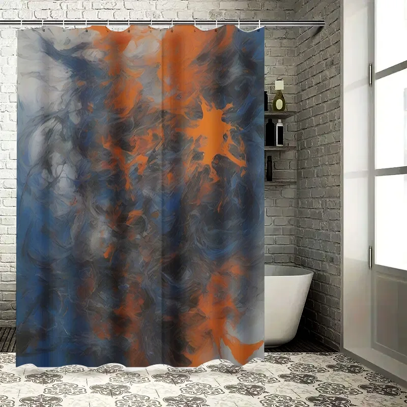Luxury Blue Orange Watercolor  - Home Bathroom Decor Ideas 리뷰 및 가격