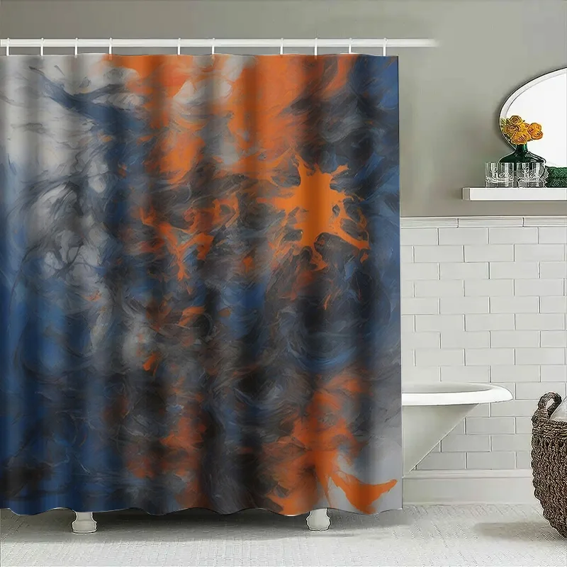 Luxury Blue Orange Watercolor  - Home Bathroom Decor Ideas 리뷰 및 가격