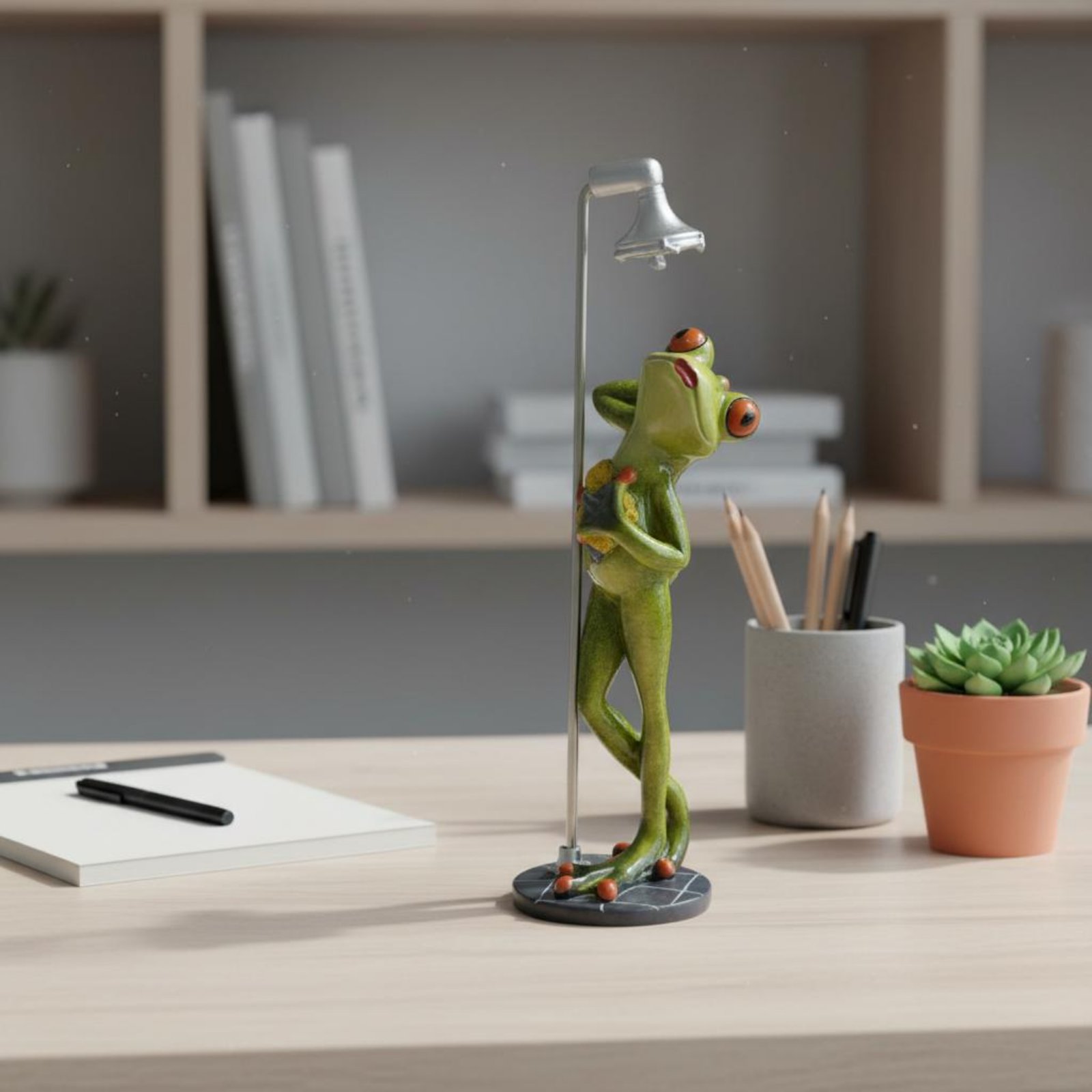Showering Frog Figurine Great  - Home Bathroom Decor 리뷰 및 가격