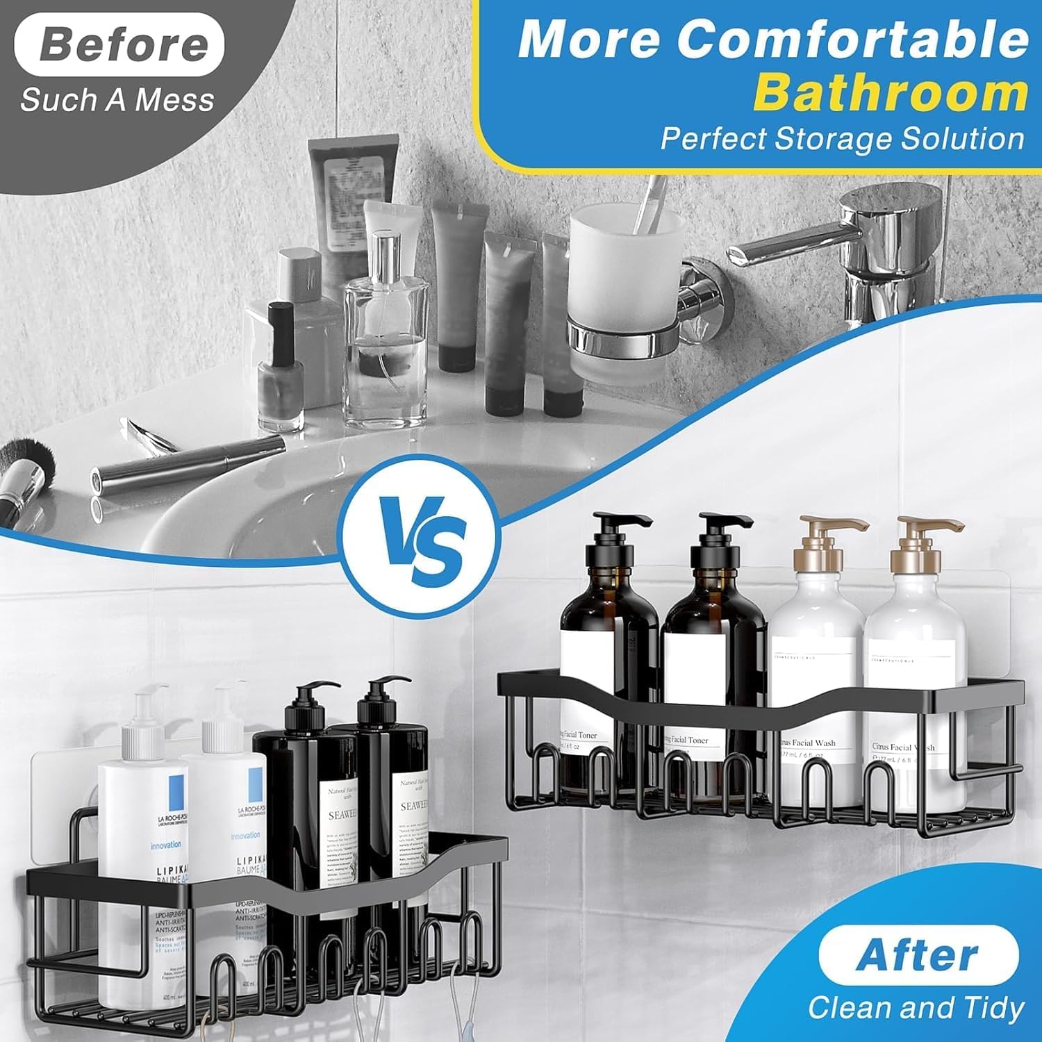 5-Pack Rustproof Stainless Ste - Home Essentials Bathroom Organizer 리뷰 및 가격