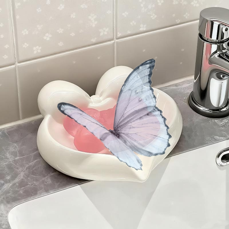 Cute Bow Heart Shaped Ceramic  - Home Bathroom Sink 리뷰 및 가격