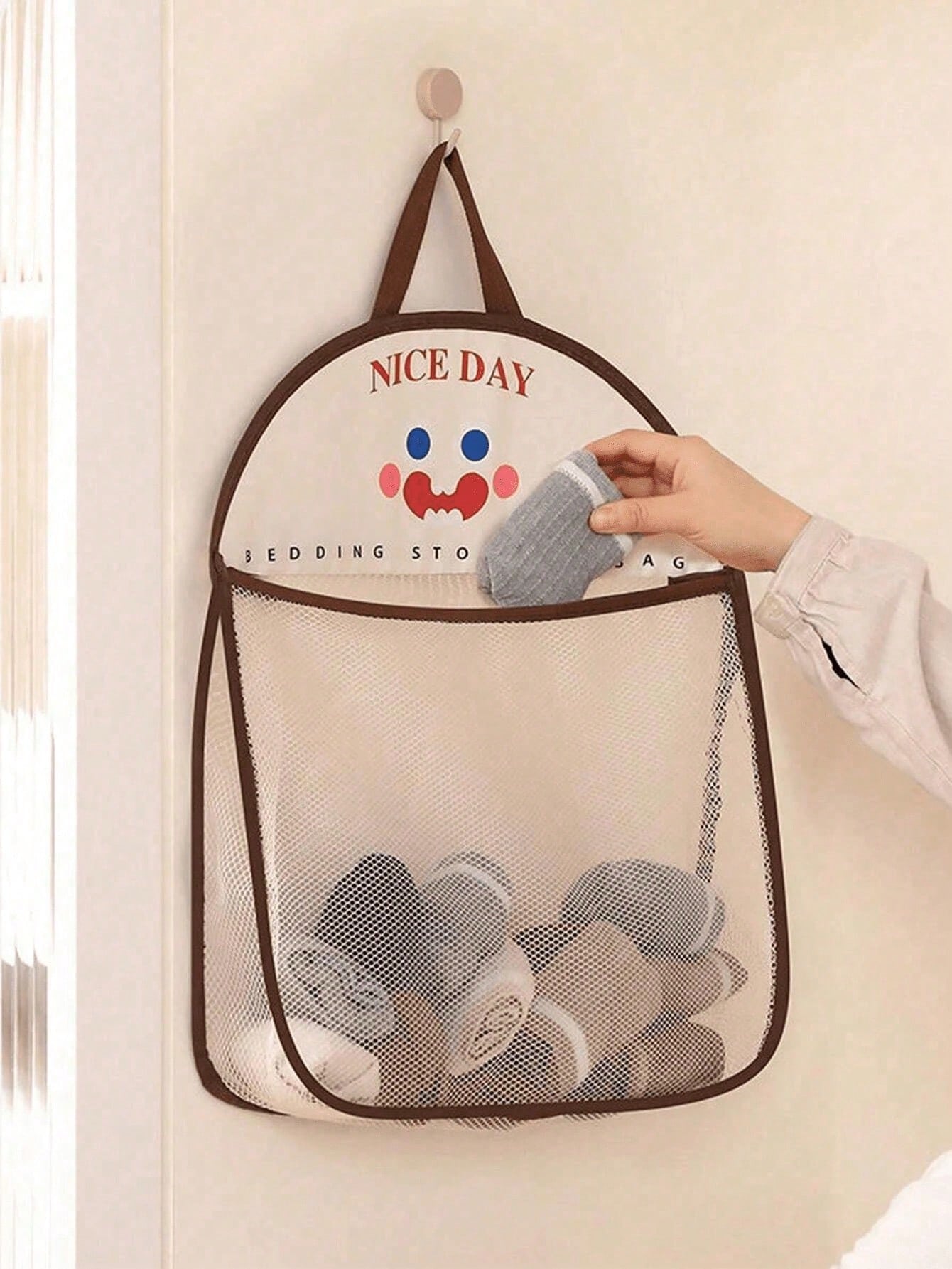 4pcs Hanging Mesh Storage Bags - Home Essentials Bathroom Organizer 리뷰 및 가격