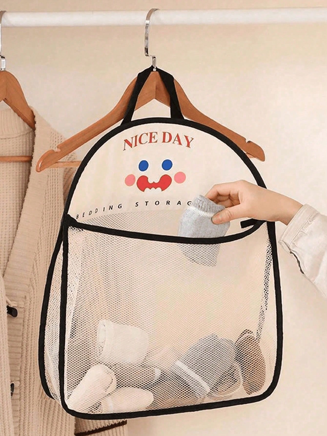 4pcs Hanging Mesh Storage Bags - Home Essentials Bathroom Organizer 리뷰 및 가격