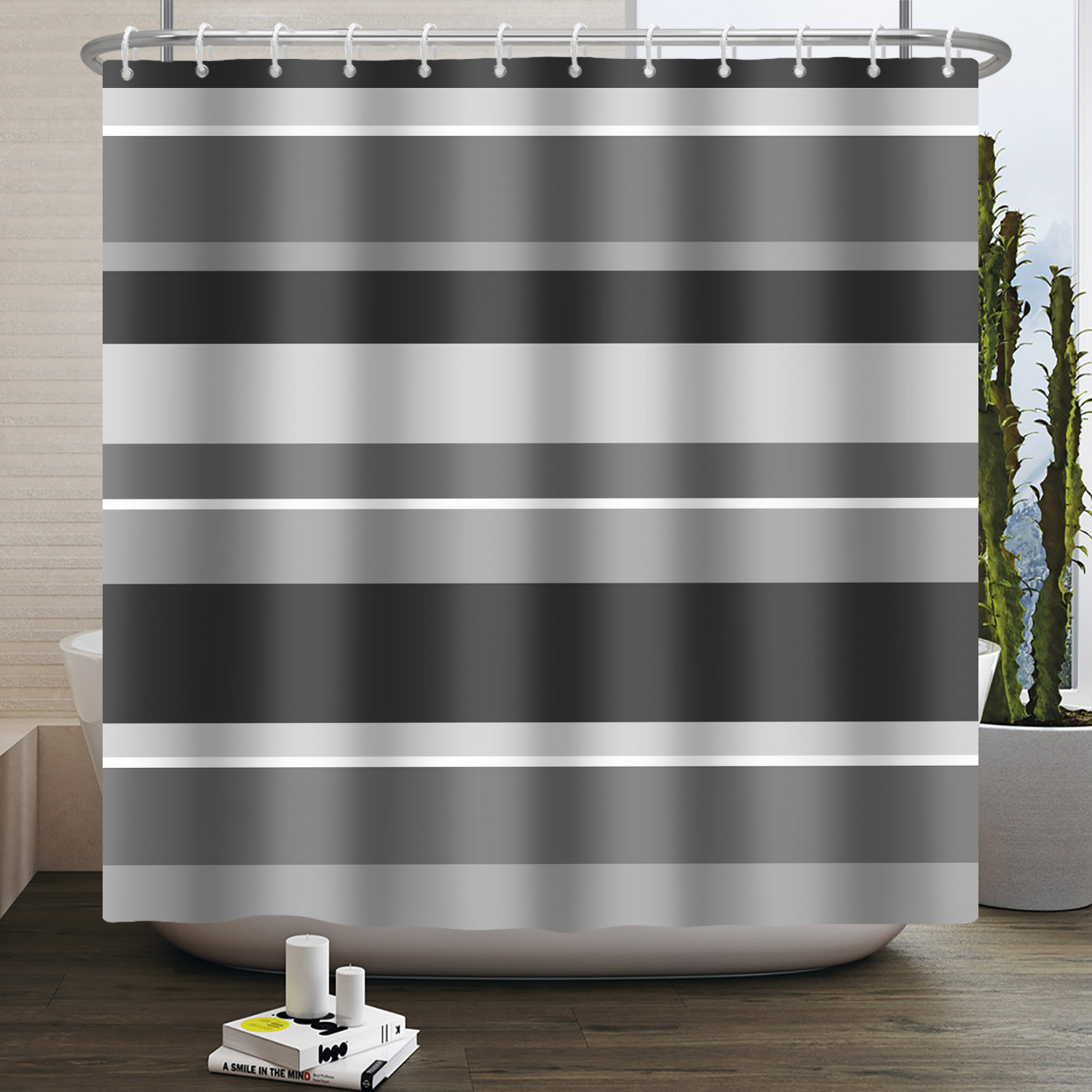 Simple Line Pattern Shower Cur - Home Bathroom Partition 리뷰 및 가격