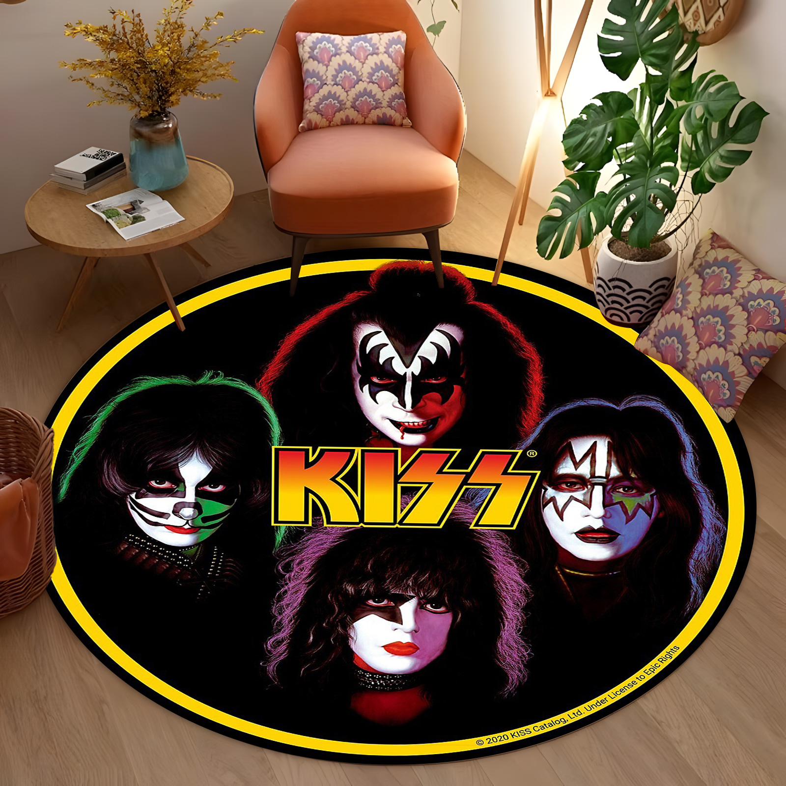 KISS Band Portrait Round Rug - - Home Bathroom Door Design 리뷰 및 가격