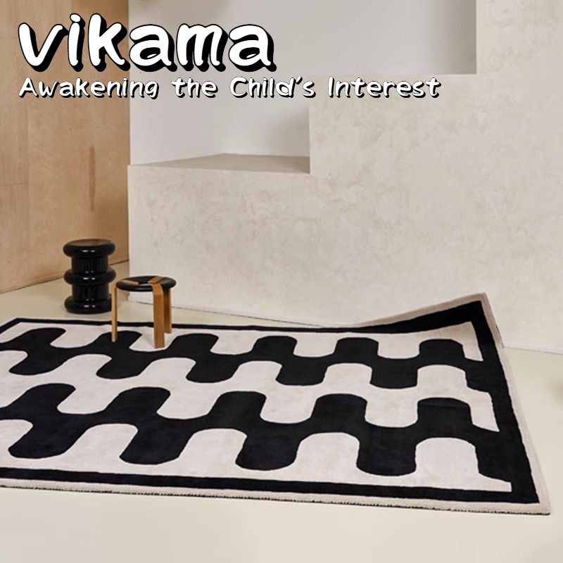 VIKAMA Simple Lines Plush Faux - Home Bathroom Design Simple 리뷰 및 가격