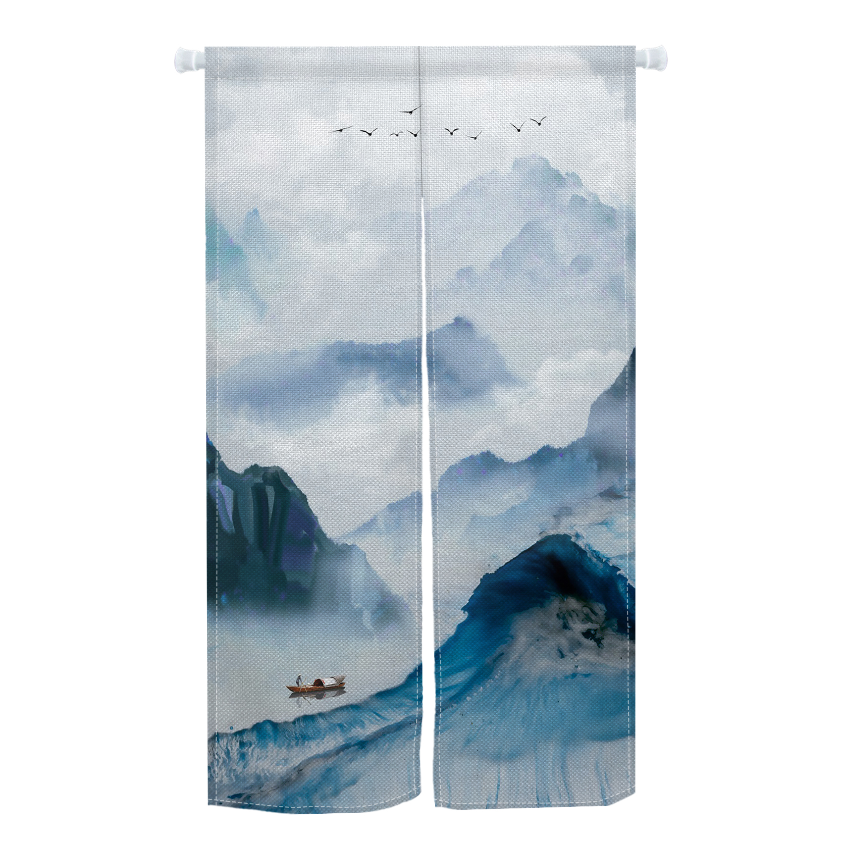Chinese Ink Mountain Door Curt - Home Bathroom Partition 리뷰 및 가격